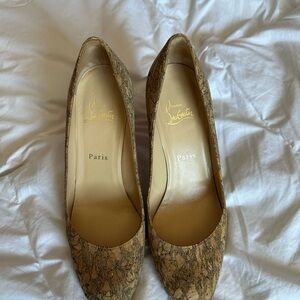 Christian Louboutin Cork Pattern Heels